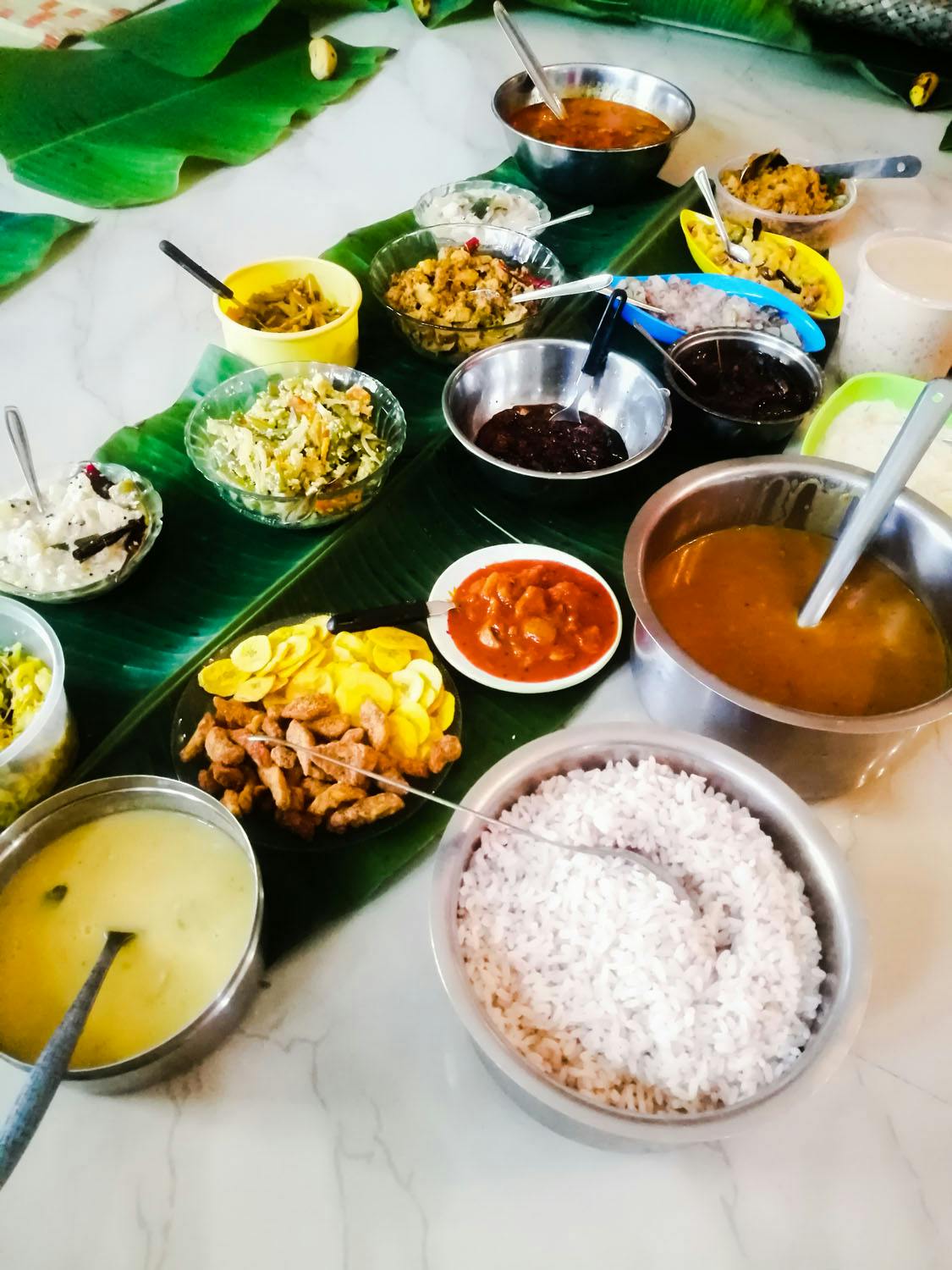 onam sadya - traditional south indian food