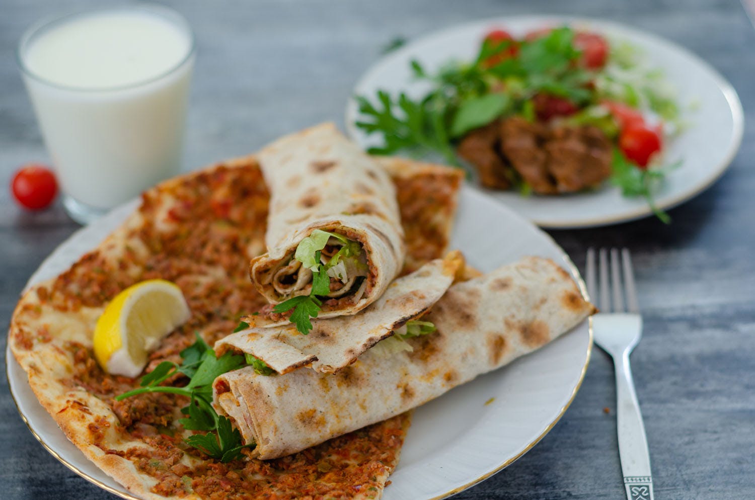 turkish lahmacun - delicious turkish food