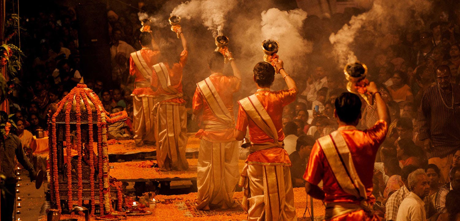 varanasi - evening ganga aarti ritual