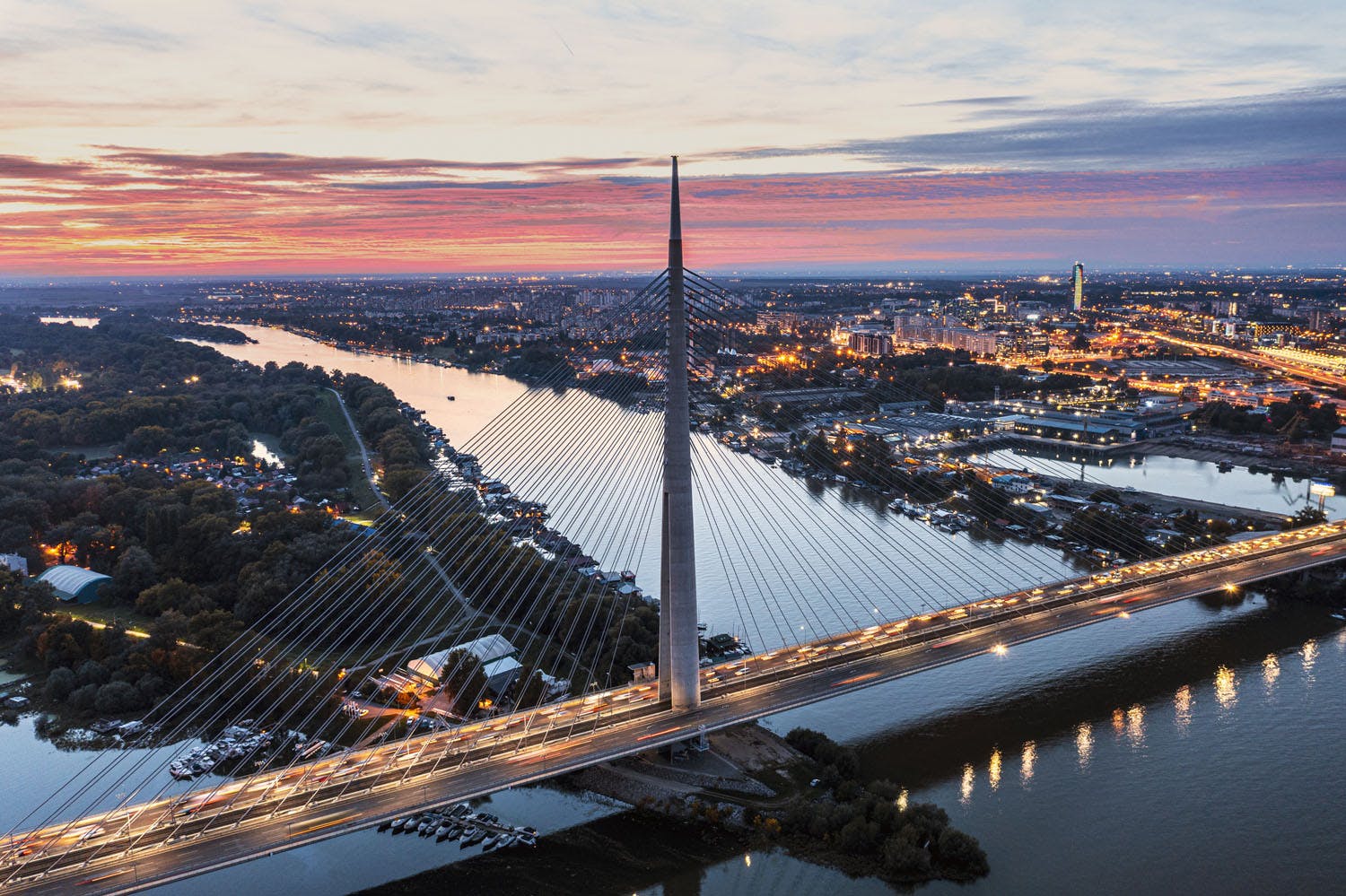 Belgrade - Bridge on river Sava